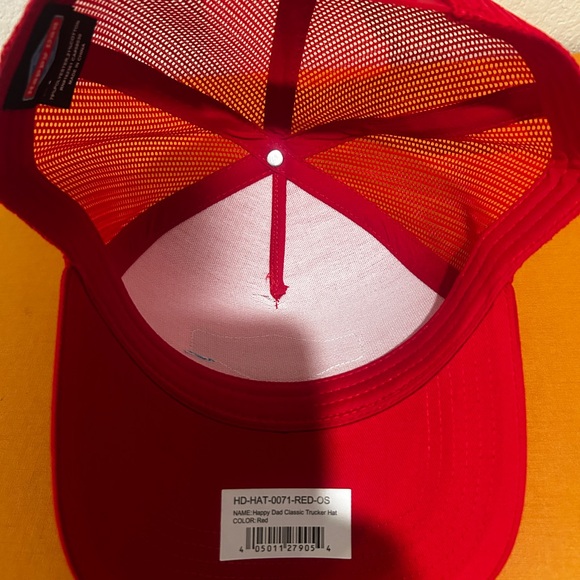 Red Happy Dad Trucker Hat - Picture 5 of 7